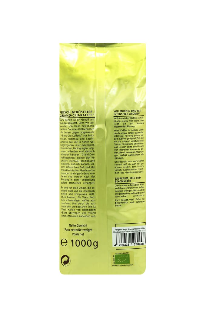 Vees Vee's Organic Espresso Crema Napoli 1kg
