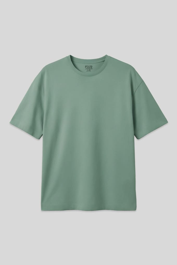 Overmaatse Katoenmix Crew Neck T-Shirt