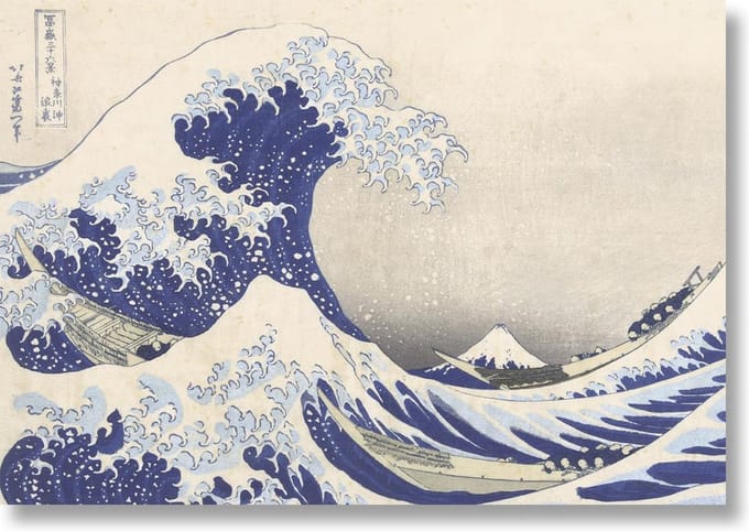 Poster, 50x70, Hokusai, De grote golf
