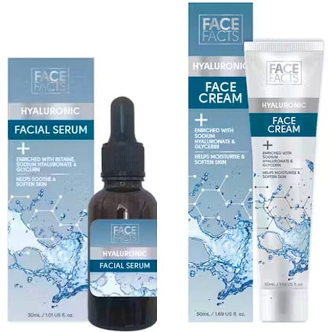Face Facts Hyaluronic Face Serum + Face Cream 30 ml + 50 ml