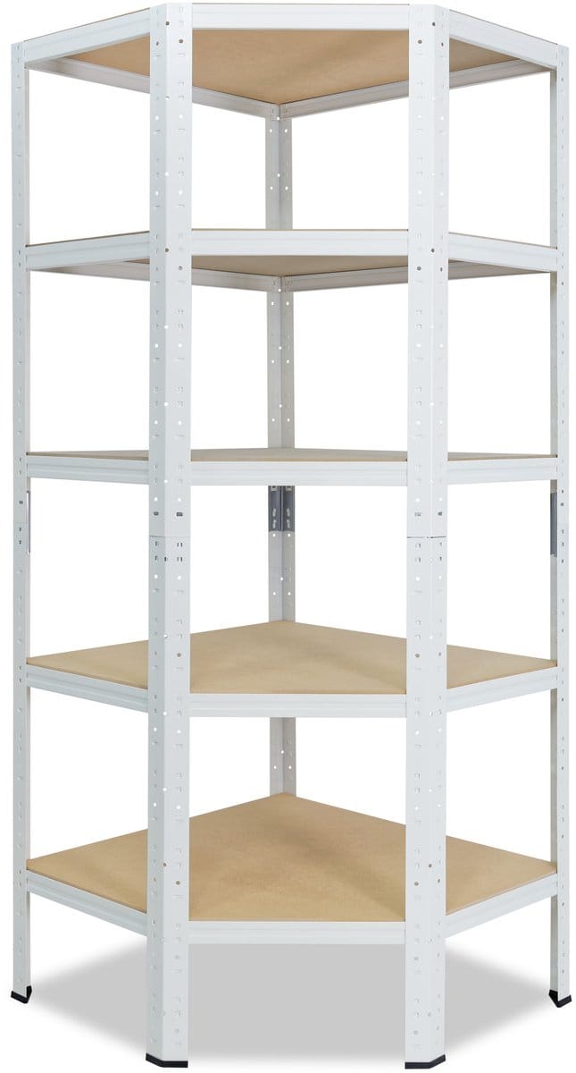 Shelfplaza HOME hoekstelling - 200x60x30 cm - wit - 5 planken