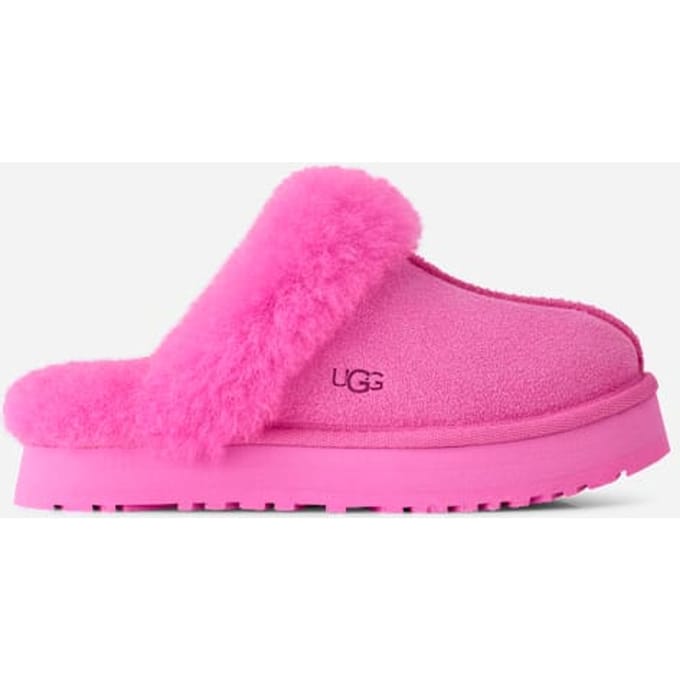 UGG® Disquette for Kids in Bright Fuchsia, Size 2, Suede/Polyester/Wool