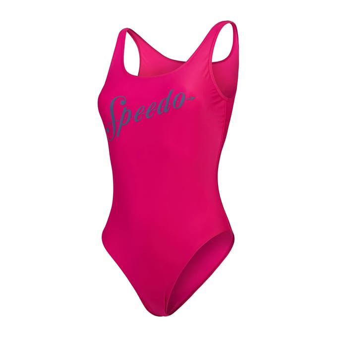 Dames zwempak uit 1 stuk Speedo Logo Deep U-Back