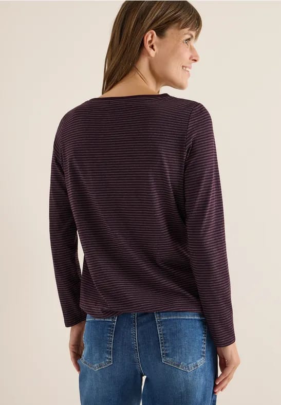 Shirt met ton-sur-ton strepen