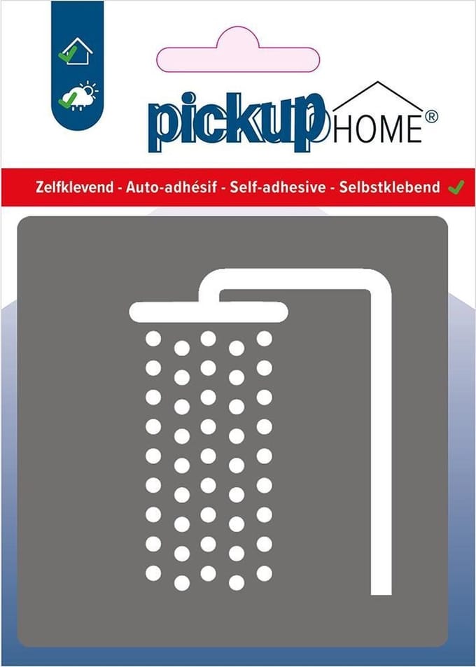 Pickup Douche grijs - 90x90 mm Pictogram Route Acryl