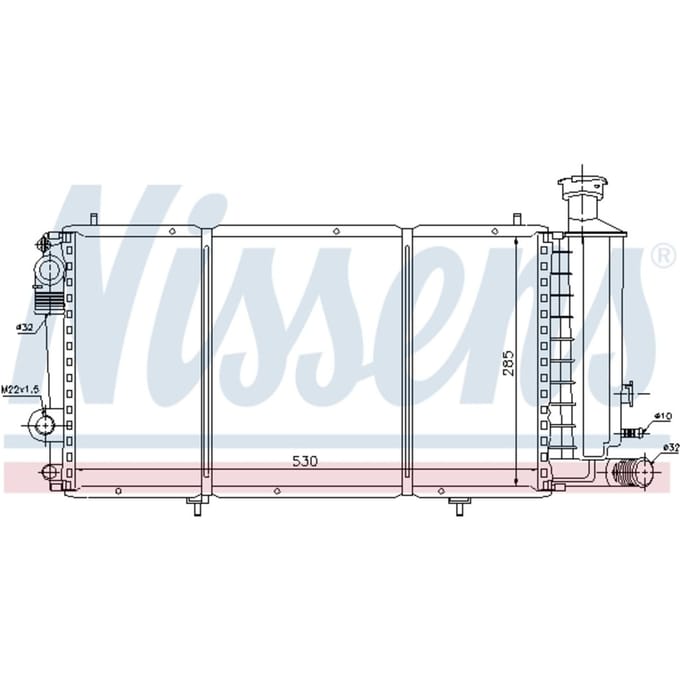 Radiator, motorkoeling NISSENS 61357