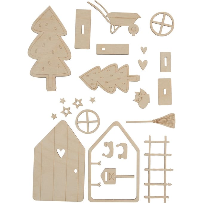 Houten knutselset "Kabouter deur Tomte"