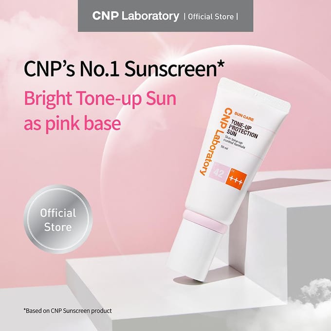 CNP Laboratory Tone-Up Protection Sun SPF42+/PA+++ 50ml +RANDOM GIFT white
