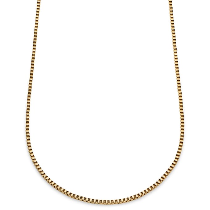 Essentials | 3 mm Goudkleurige Ketting met Vierkante Venetiaanse Schakels