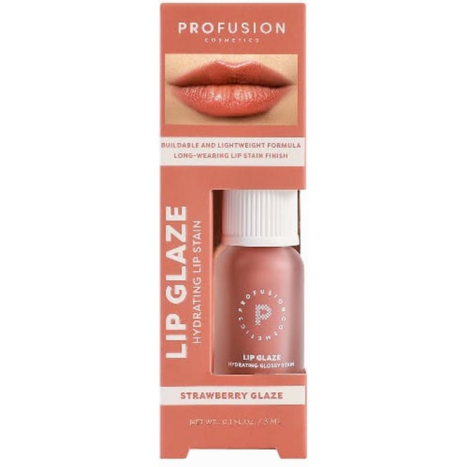 Profusion Lip Glaze Hydrating Glossy Lip Stain Strawberry Glaze 3 ml