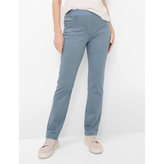 Raphaela by Brax Dames Broek  Style PAMINA FUN BLUE SHADOW, blauw, maat 48K