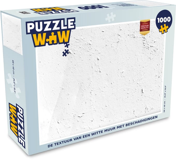 Puzzel Muur - Wit - Verf - Legpuzzel - Puzzel 1000 stukjes volwassenen