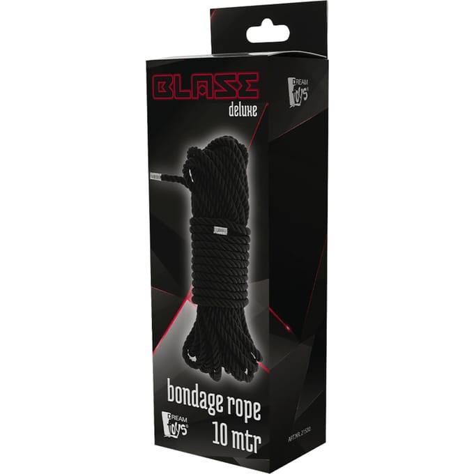Blaze - Deluxe bondagetouw 10 meter - Zwart