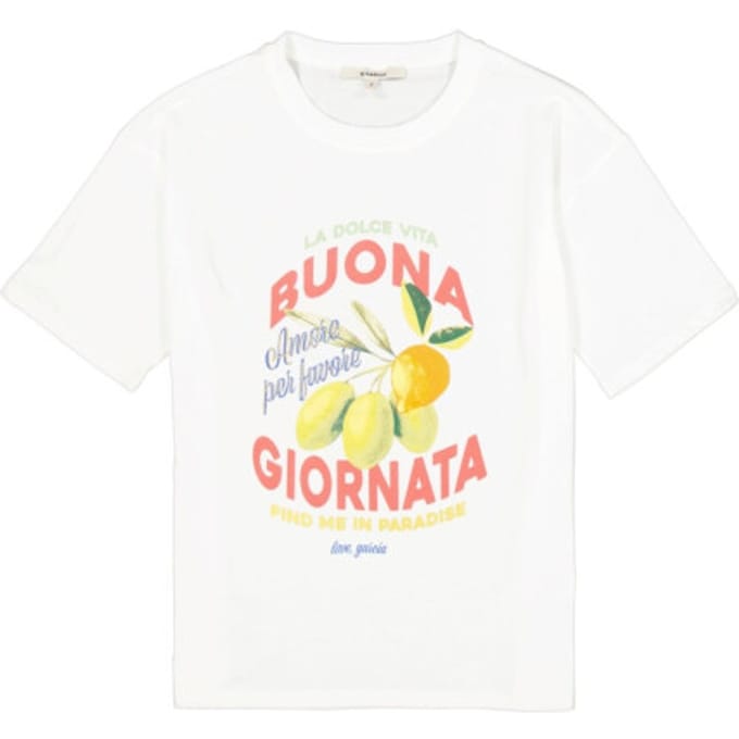 Garcia Jeans dames tops t-shirts 4339.02.0136 off-white