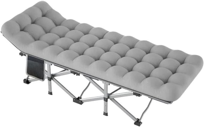 Opklapbed - Bijbed Kinderbed - Ontspannen - Draagbaar Compact - 190 x 67 cm - Grijs