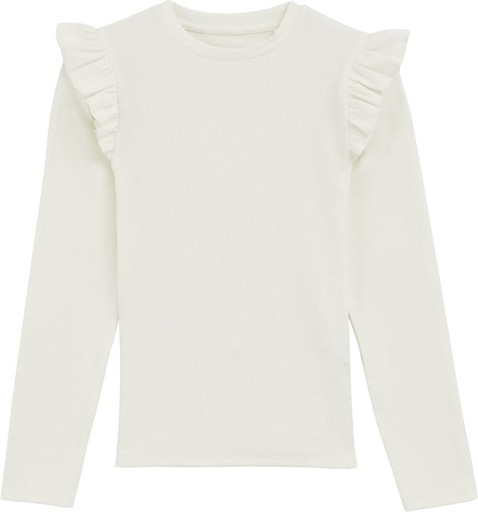 WE Fashion Meisjes geribd T-shirt