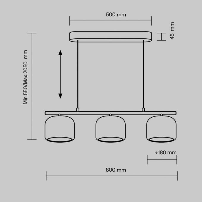 Maytoni LED hanglamp Spirito, 3-lamps, goudkleurig, dimbaar