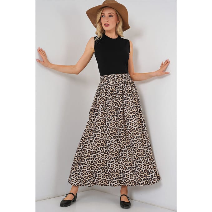 Maxi Rok met Elastische Taille