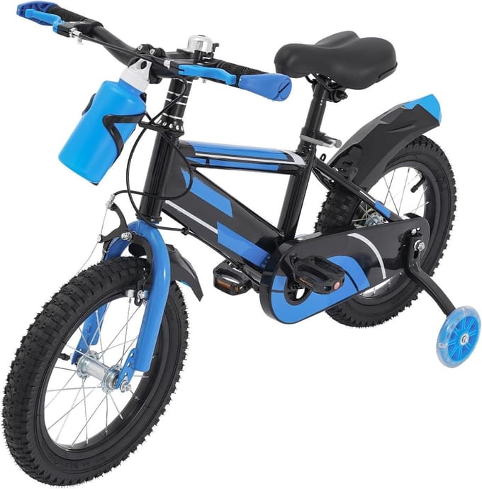 Kinderfiets - Loopfiets - Buiten spelen - Dubbel remsysteem - 14 inch - Blauw