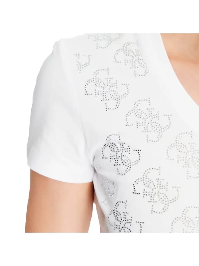 Guess dames T-shirt met strasssteentjes, maat 4g