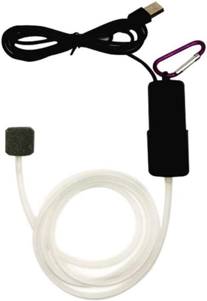 Mini USB Luchtpomp voor Aquarium - Ultrastille Zuurstofgenerator met Luchtsteen