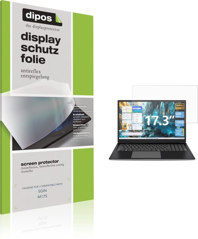 dipos – 2x Matte Beschermfolie geschikt voor SGIN M17S | Krasbestendige & antireflecterende Screenprotector Ultra-Thin