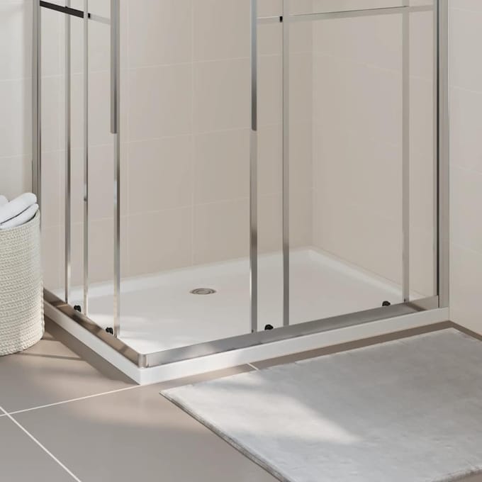 Vidaxl Receveur de Douche, Rectangulaire, ABS, Blanc, 80x110 cm