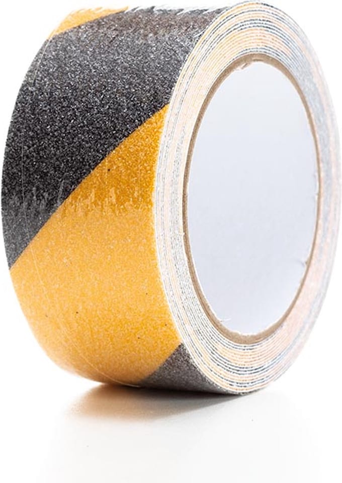 Perel Antisliptape 5 m x 5 cm, voor binnen en buiten, zwart/geel