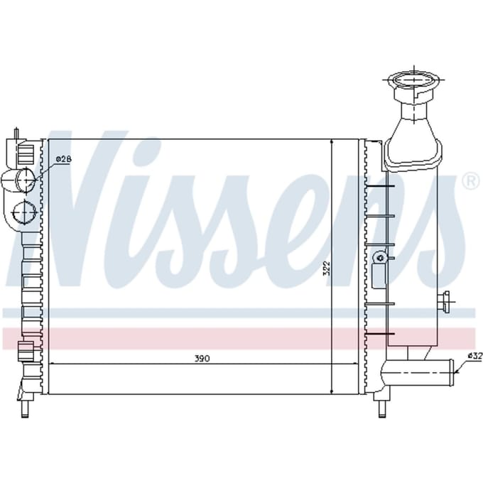 Radiator, motorkoeling NISSENS 61372