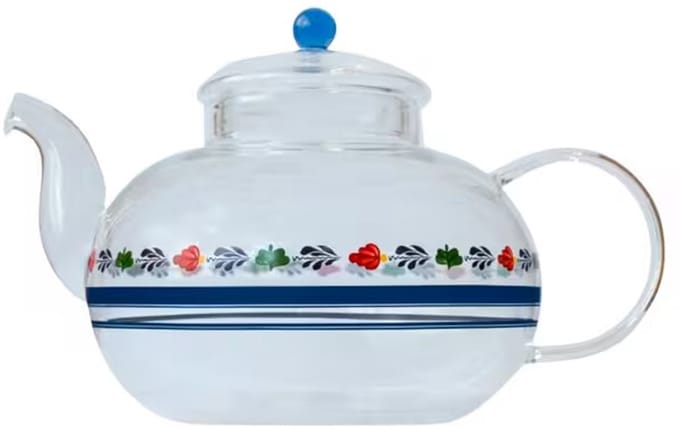Royal Boch Boerenbont Glazen Theepot