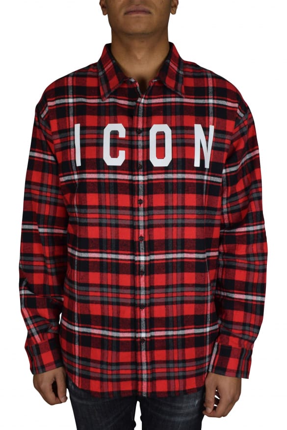 Dsquared2 Flanellen overhemd Rood