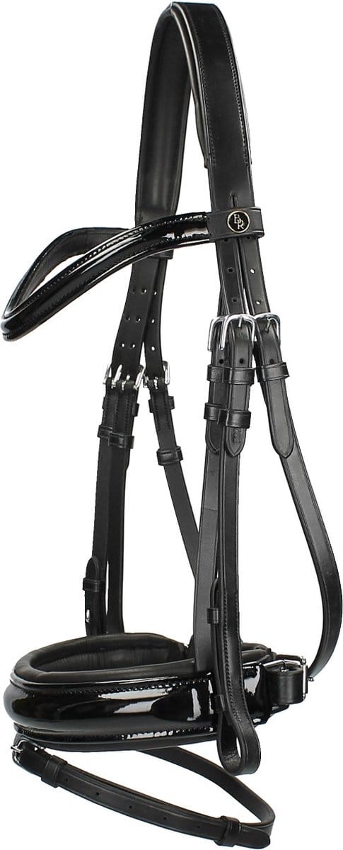 BR Hoofdstel Kingston Lak - Zwart - Cob