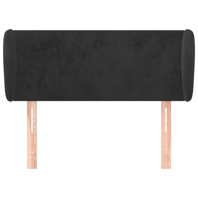 vidaXL - Hoofdbord - met - randen - 93x23x78/88 - cm - fluweel - zwart