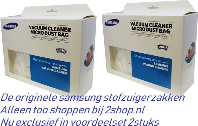 2 sets Samsung stofzuigerzakken met filter voor SC15F30 en SC20F30 series