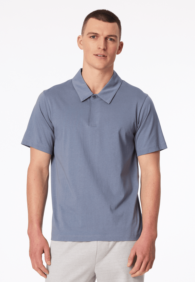 Poloshirt van jersey, blauwgrijs - Mix+ Relax 48