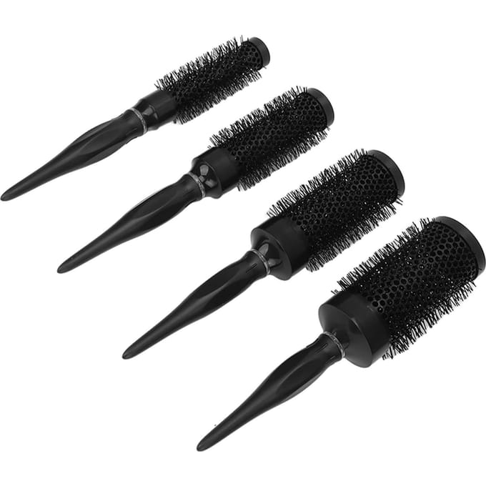 Ensemble de brosses rondes Alliage Coiffure Noir Bouclage Brosse ronde pour séchage Étudiant black