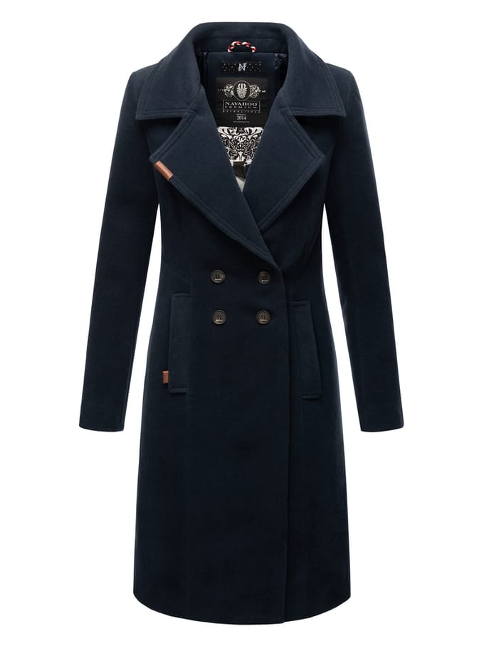 Navahoo Dames Trenchcoat Wooly – Premium Wintermantel met Elegante Pasvorm