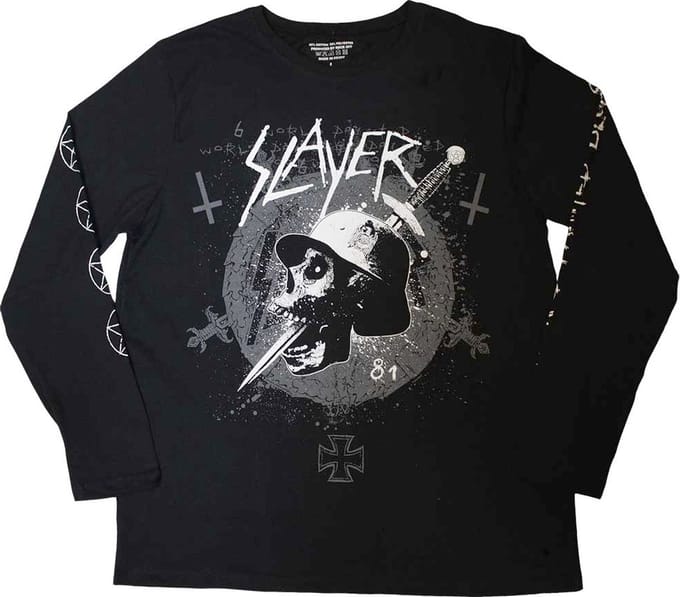 Slayer - Dagger Skull Longsleeve shirt - M - Zwart