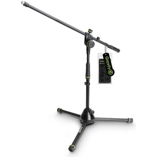 Gravity MS 4222 B - Microfoonstatief, klein, met telescopische boompole - zwart