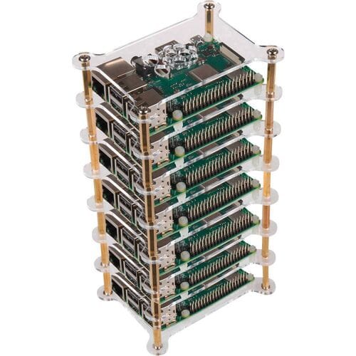 Joy-it RB-Case+19 SBC-behuizing Geschikt voor serie: Raspberry Pi® Acrylglas helder