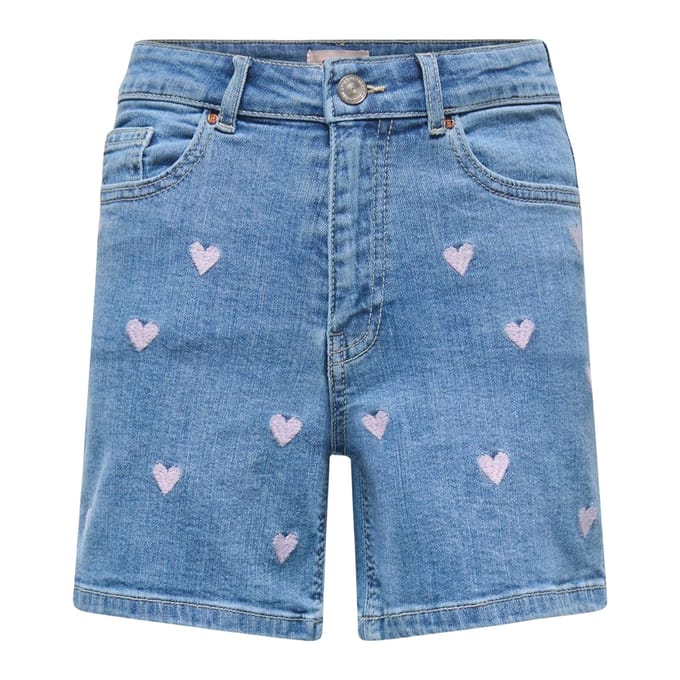Kids Only Juicy Heart Denim Short Meisjes - Maat 164