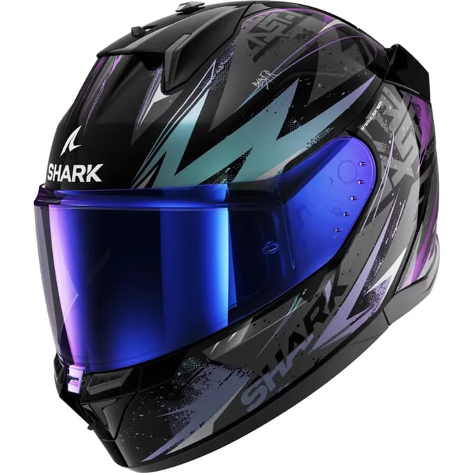 Shark D-Skwal 3 Blast-R Zwart Blauw Paars KGX Integraalhelm - Helm