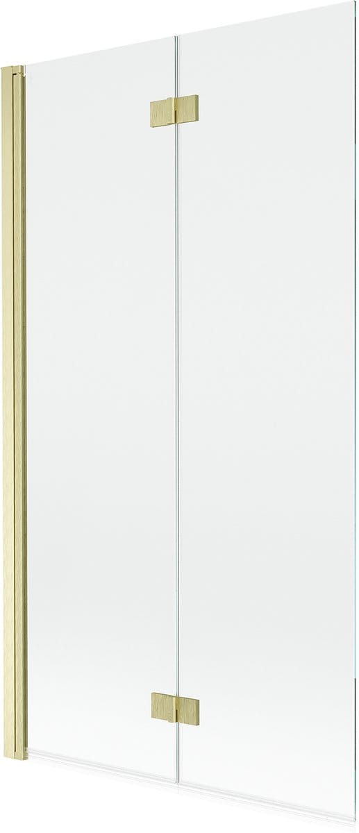 Mexen Mist douchescherm 2-deurs links 100 x 150 , transparant, geborsteld goud - 8A9-100-002-55-00-L