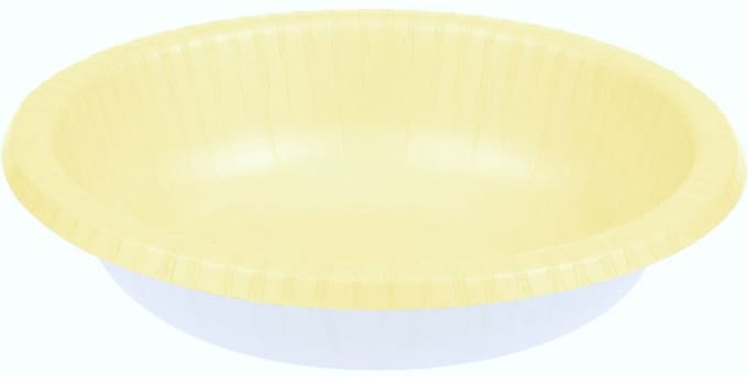 20 ivoorkleurige kartonnen kommen, 590 ml