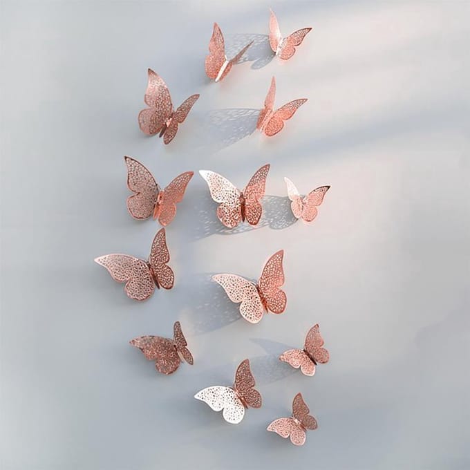 Jumada's - Muurvlinder - Rosé goud
