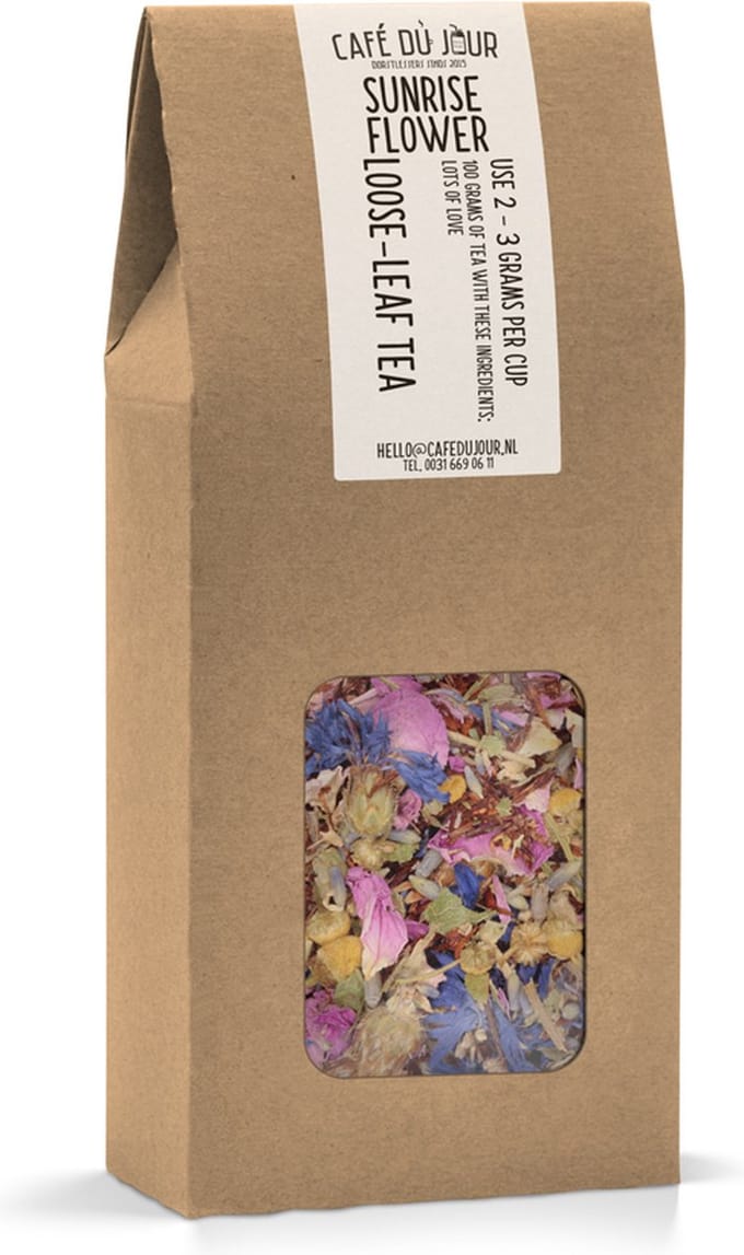 Sunrise Flower - Rooibos thee 100 gram - Café du Jour losse thee