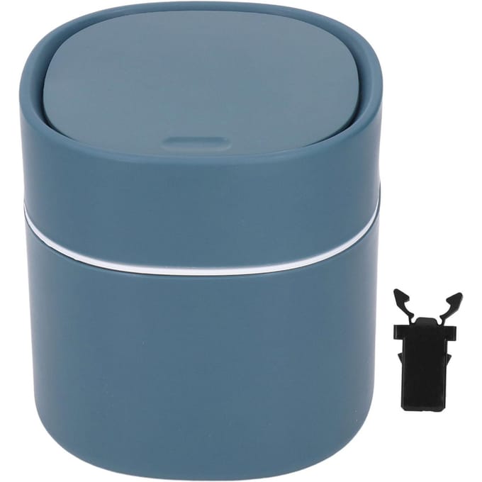 Mini Bureau Prullenbak Afvalopslag Schoonmaakblik met Deksel voor Salontafel Kaptafel Bureau blauw