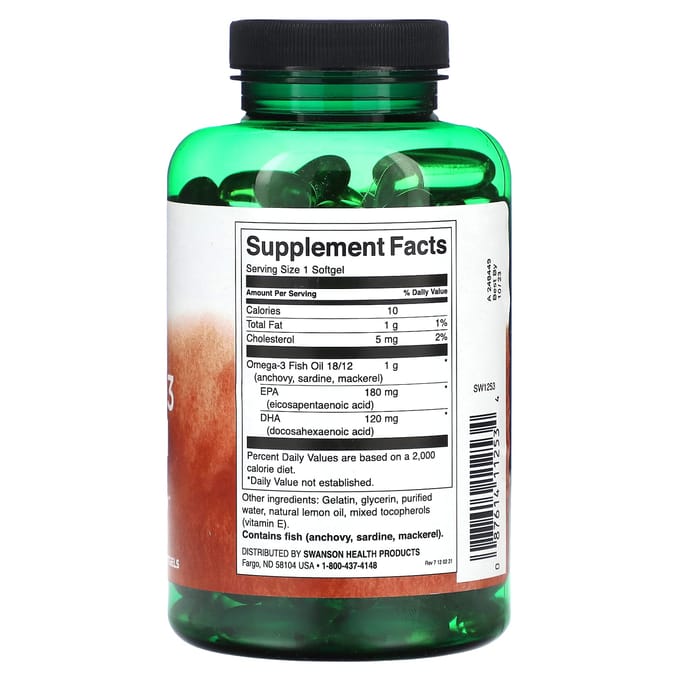 Omega-3 Visolie, Citroensmaak, 150 Softgels