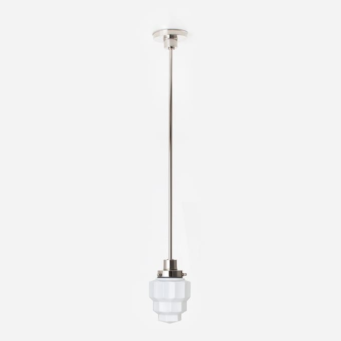 Hanglamp Empire 20's Nikkel - Art Deco Trade