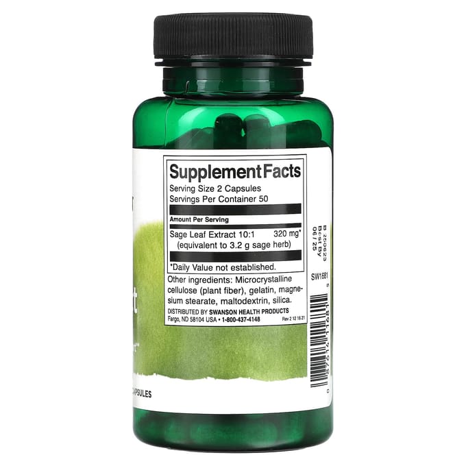 Salie-extract, 160 mg, 100 capsules